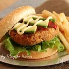 豆と人参のベジバーガー