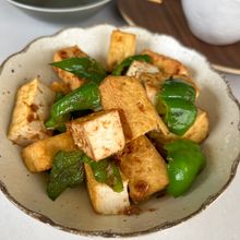 美肌レシピ【 厚揚げとピーマンのおかか炒め⠀】