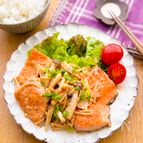 【鮭ときのこのバターポン酢ムニエル】魚嫌いでも食べやすい♫