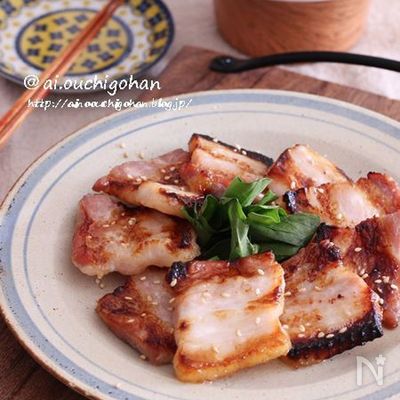 漬けて焼くだけ♡味付け１つで炙り風トースターで塩チャーシュー