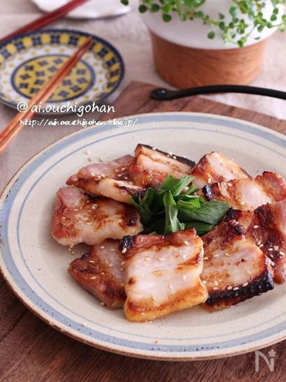 漬けて焼くだけ♡味付け１つで炙り風トースターで塩チャーシュー