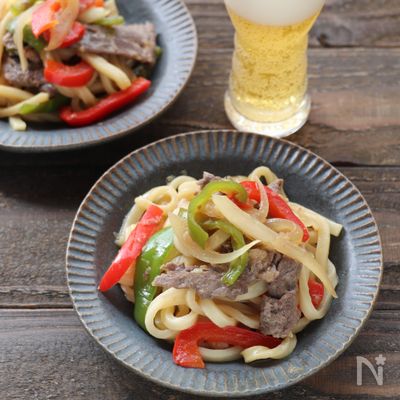 レンジで簡単☆プルコギ焼きうどん