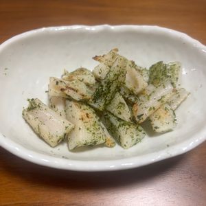 こむぎの作ってみた!投稿(切り方がミソ！味見が止まらない『のり塩れんこん』)