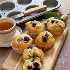 翌日もやわらかバターオイルなし「米粉のブルーベリーマフィン」