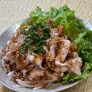 楽ラク手抜キッチン🐶🐾の作ってみた!投稿(【豚しゃぶともやしの梅ドレサラダ】食欲ない日もこれで解決)