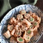 やめられない美味しさ！オクラちくわのキムマヨ和え