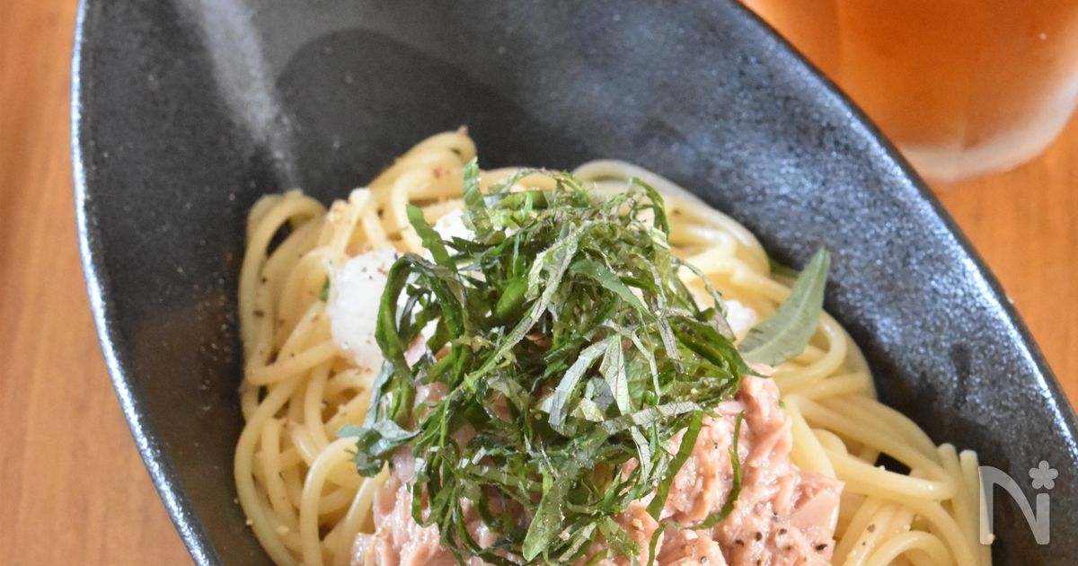 おろし大根の冷製和風ツナパスタ