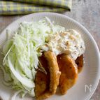 ささみで揚げないチキン南蛮風・レンジタルタルソース添え