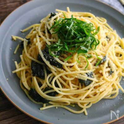 節約!ガーリック海苔パスタ【レンジで簡単・時短】