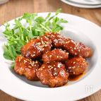 【柔らかっ！】豚こま唐揚げ・コチュ甘あんかけ