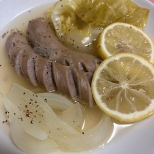 ゆっこの作ってみた!投稿(レンジで激うま！【ジョンソンヴィルとキャベツのレモンポトフ】)