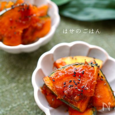 甘辛がたまらない♡かぼちゃの甘辛照り焼き