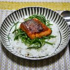 サーモンのバターライス（バルサミコ酢味）