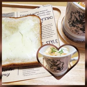 ナムディの作ってみた!投稿(チーズケーキ風トースト　抹茶ラテ風味)
