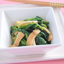 ほうれん草の煮浸し 稲荷寿司の作り置き油あげ使用で超簡単♪