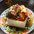 サンマ缶とキムチの冷や奴