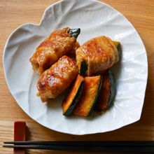 カリッとホクうま！南瓜の肉巻きバターウスター照り焼き風