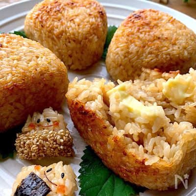 【どこから食べてもチーズ焼きおにぎり】冷めてもほろっと♡