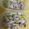 あやの作ってみた!投稿(娘の味見が止まらない♡豚こまと春キャベツの明太マヨソテー)