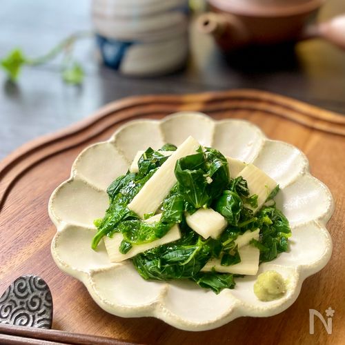 【モロヘイヤと長芋のとろみ和え】冷やして食べる夏の小鉢