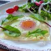 生地作り不要♪ライスペーパーで簡単ハムエッグガレット