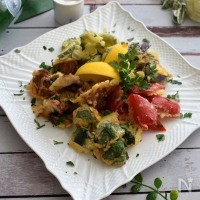 炭酸水でカリッとイタリアンな天ぷら！夏野菜のフリット