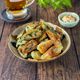 【揚げ焼きで簡単】
ちくわとチーズの磯辺焼き