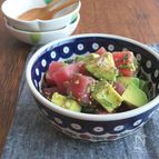 簡単☆まぐろとアボカドの白だしごま油風味