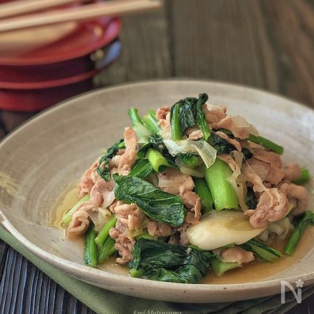 長ねぎと小松菜と豚こまの炒め物 簡単 ヘルシー 風邪予防 By 松山絵美 レシピサイト Nadia ナディア プロの料理家のおいしいレシピ