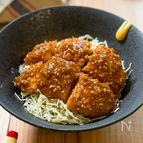 全部フライパンで完結！【ささみの濃厚味噌カツ丼】