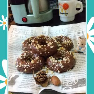 チョロリスの作ってみた!投稿(チョコバナナ焼きドーナツ【グルテンフリー・バター不使用】)
