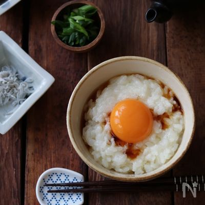 ふわふわ卵かけご飯。