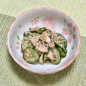 キャピタンの作ってみた!投稿(和えるだけ♪きゅうりとツナの中華風さっぱり和え)