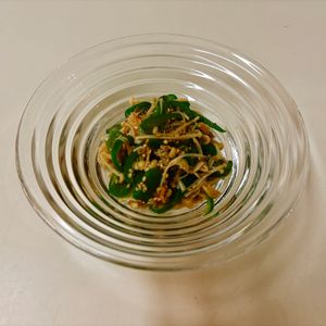 りんの作ってみた!投稿(えのきとピーマンのおかか和え【レンチンでぱぱっと！簡単副菜】)