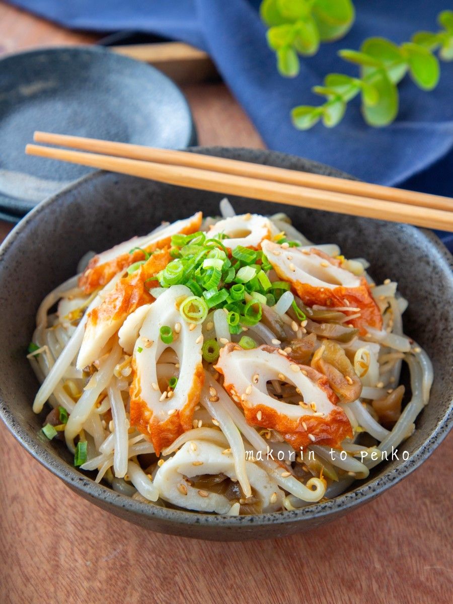 レンジで3分！やみつき！もやしと竹輪のザーサイ和え | レシピサイトNadia