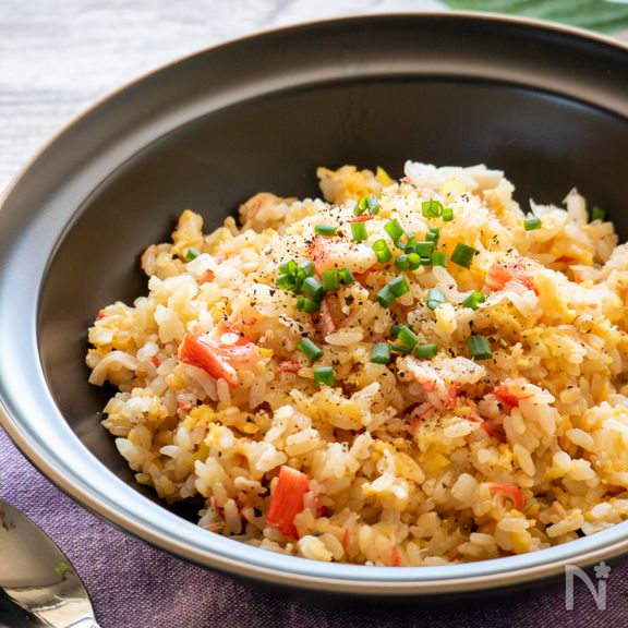 レンジで簡単！カニ炒飯