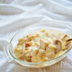 厚揚げと白菜の餅入り豆乳グラタン