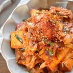 辛旨っ♡豚バラ肉と厚揚げのチリソース炒め♡