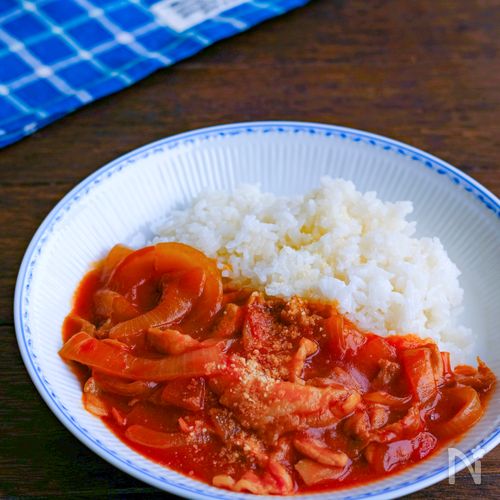 豚こまハヤシライス・デミグラスソース・トマト缶・ルー不要!