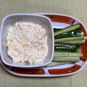 キャピタンの作ってみた!投稿(【魅惑の豆腐ディップ】やみつきパリパリ野菜スティックサラダ)