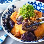 【ピリ辛やみつき厚揚げなす】薬味だれが絶品！ご飯が進みます