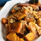 【豚こまとかぼちゃの甘辛炒め】ご飯がすすむ！