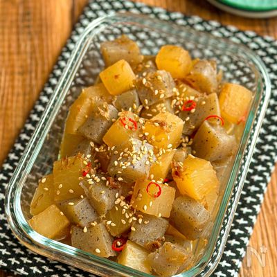 【ちぎりこんにゃくと大根のおかか煮】常備菜に♪