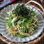 居酒屋風【新玉ねぎと水菜のサラダ】