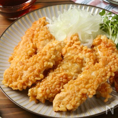 揚げない!チキン南蛮風♪ささみ天の甘酢がけ