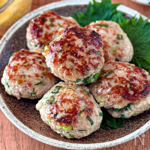ワンパン♪全部混ぜて焼くだけ◎【ねぎ味噌マヨつくね】