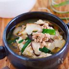 全部入れて煮るだけ3分『豆腐とひき肉の具沢山♡おかずスープ』