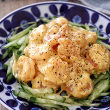 海老のマヨマスタード炒め♩焼いて味付けするだけ！簡単コクうま
