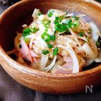 ピリ辛♪新玉ねぎとハムのポン酢和え