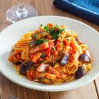 【なすとベーコンのトマトパスタ】誰でも簡単に作れる